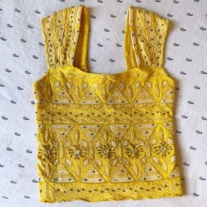 🌼 Free People 🌼 Embroidered Summer Crop Top